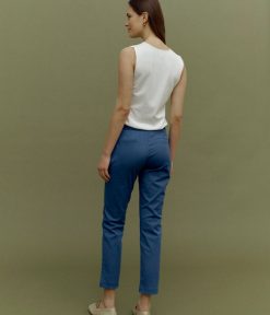 Devernois Pantalon | Pantalon Droit En Coton Stretch