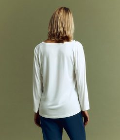 Devernois Hauts Et Chemises | Blouse Brodee En Crepe De Viscose