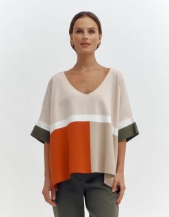 Devernois Engrener | Pull/Cape En Tricot Surdimensionne