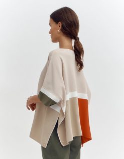 Devernois Engrener | Pull/Cape En Tricot Surdimensionne