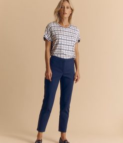 Devernois Pantalon | Pantalon 7/8Eme En Coton Stretch