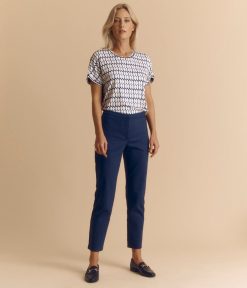 Devernois Pantalon | Pantalon 7/8Eme En Coton Stretch