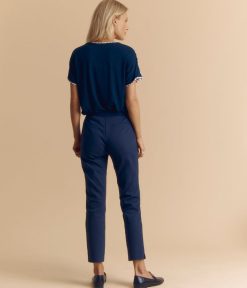 Devernois Pantalon | Pantalon 7/8Eme En Coton Stretch