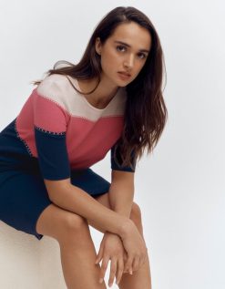 Devernois Engrener | Robe En Tricot Color Block