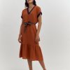 Devernois Robes Et Jupes | Robe A Volants Bicolore