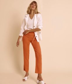 Devernois Pantalon | Pantalon Fluide En Lin Lave