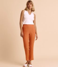 Devernois Pantalon | Pantalon Fluide En Lin Lave