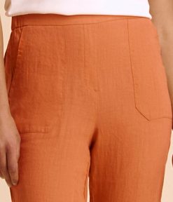 Devernois Pantalon | Pantalon Fluide En Lin Lave