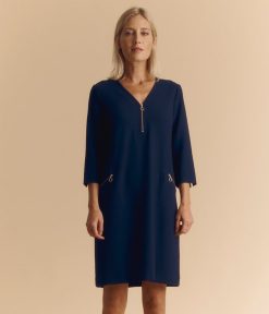 Devernois Robes Et Jupes | Robe A Double Tissage Natte