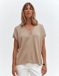 Devernois Engrener | Pull En Tricot A Manches Courtes