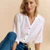 Devernois Hauts Et Chemises | Blouse Boutonnee En Gaze De Coton