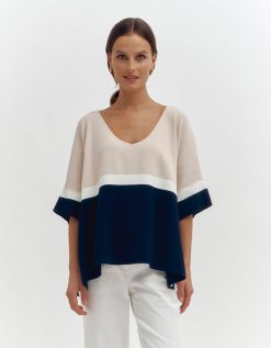 Devernois Engrener | Pull/Cape En Tricot Surdimensionne