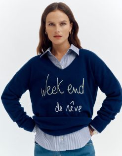 Devernois Engrener | Pull En Tricot Brode