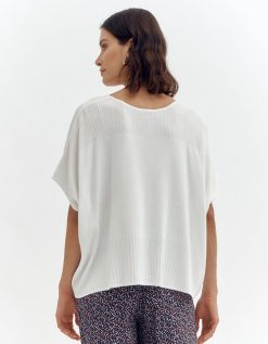 Devernois Engrener | Pull En Tricot Kimono En Cotes Placees